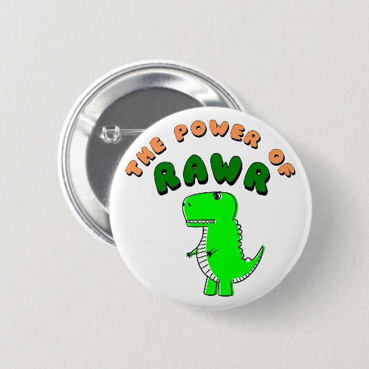 T-Rex des Powers von RAWR Button (Vorne & Hinten)