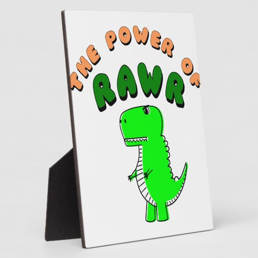 T-Rex des Powers von RAWR Fotoplatte (Seite)