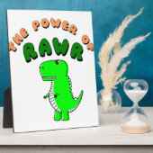 T-Rex des Powers von RAWR Fotoplatte (Seite)