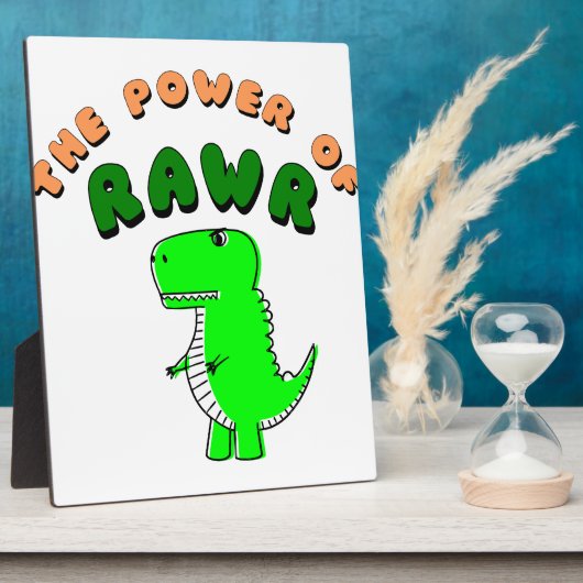 T-Rex des Powers von RAWR Fotoplatte (Seite)