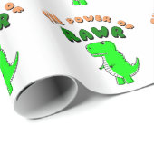 T-Rex des Powers von RAWR Geschenkpapier (Rolleneckpunkt)
