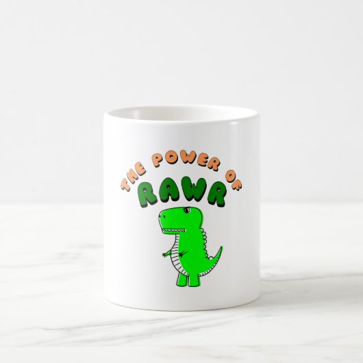 T-Rex des Powers von RAWR Kaffeetasse (Mittel)