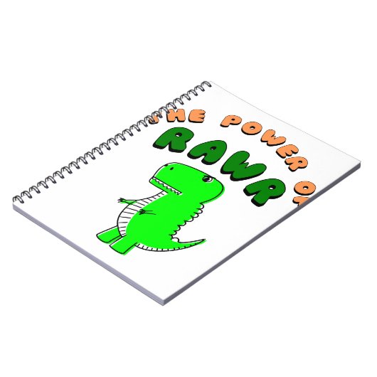 T-Rex des Powers von RAWR Notizblock (Linke Seite)