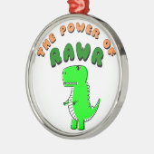 T-Rex des Powers von RAWR Ornament Aus Metall (Links)