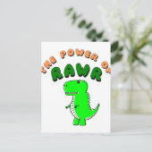 T-Rex des Powers von RAWR Postkarte (Stehend Vorderseite)