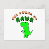 T-Rex des Powers von RAWR Postkarte (Vorderseite)