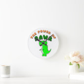 T-Rex des Powers von RAWR Runde Wanduhr (Zuhause)