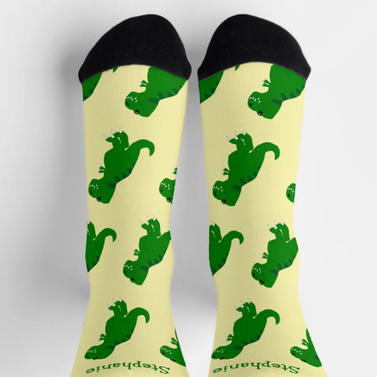 T-Rex-Design Socken (Oben)