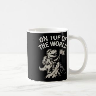 T-Rex-Dino-Abenteuer-Grafik zum Bergsteigen  Kaffeetasse