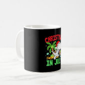 T Rex Dino Christmas im Juli Jungs Kleinkind Kaffeetasse (Vorderseite Links)