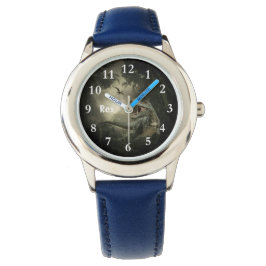 T Rex Dino Dinosaurier Personalisierter Name Kinde Armbanduhr