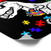 T Rex Dino I Bin ein Krieger Autismus Autismus Bew Poster (Ecke)