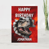 T rex dino-mite Geburtstag Karte (Vorderseite)