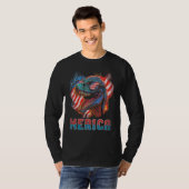 T Rex Dinosaur 4th of July American Flag USA Ameri T-Shirt (Vorne ganz)