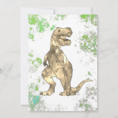 T rex Dinosaur 5. Geburtstags-Foto Einladung (Rückseite)
