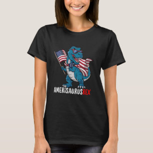 T-Rex Dinosaur Amerisaurus Funny 4. Juli Kinder T-Shirt