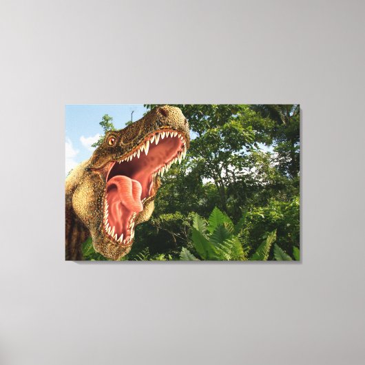 T Rex Dinosaur Art Wall Leinwand (Vorderseite)