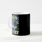 T Rex Dinosaur Autismus-Bewusstsein Gott sagt Perf Kaffeetasse (Vorderseite Links)