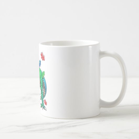 T Rex Dinosaur Autismus Bewusstsein Puzzle Piece G Kaffeetasse (Rechts)