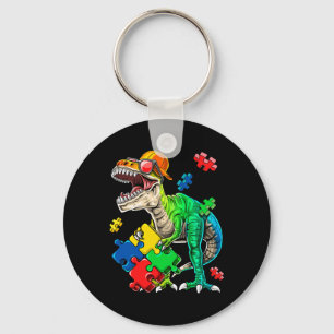 T Rex Dinosaur Autismus Bewusstsein Puzzle Piece G Schlüsselanhänger