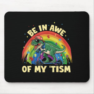 T Rex Dinosaur Autismus-Bewusstsein Staunen Sie üb Mousepad