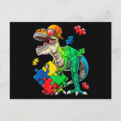 T Rex Dinosaur Autismus Sensibilisierung Puzzle Pi Postkarte (Vorderseite)
