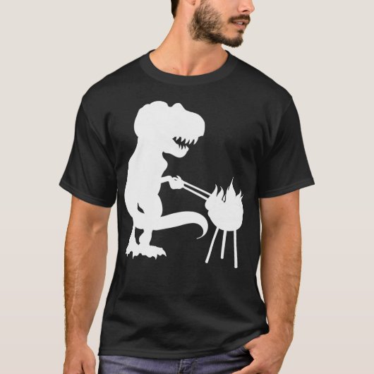 T Rex Dinosaur BBQ T-Shirt (Vorderseite)