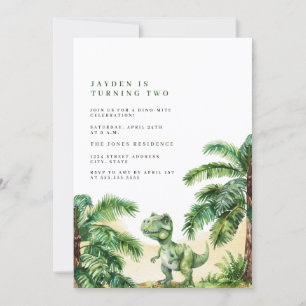 T-Rex Dinosaur Birthday Einladung