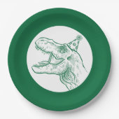 T-Rex Dinosaur Birthday Pappteller (Vorderseite)