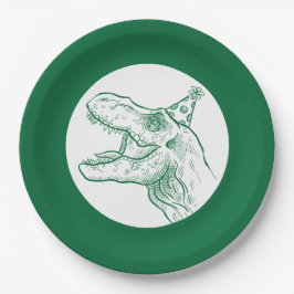 T-Rex Dinosaur Birthday Pappteller