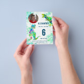 T Rex Dinosaur Birthday Party Foto Budget Flyer (Gruppe)