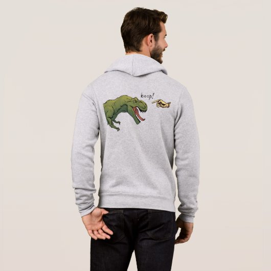 T-Rex Dinosaur Boop Männerpulli Hoodie (Schwarz voll)