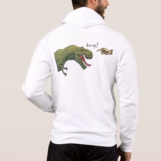T-Rex Dinosaur Boop Männerpulli Hoodie (Rückseite)