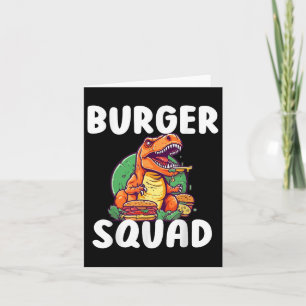 T-rex Dinosaur Burger Squad Hamburger Liebhaber Fu Karte