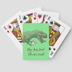 T-Rex Dinosaur Card Game Poker Kartenspielen Spielkarten