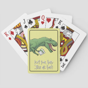 T-Rex Dinosaur Card Game Poker Kartenspielen Spielkarten