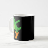 T-rex Dinosaur Dabbing 67 Meme Six Seven Funny  Kaffeetasse (Vorderseite Links)