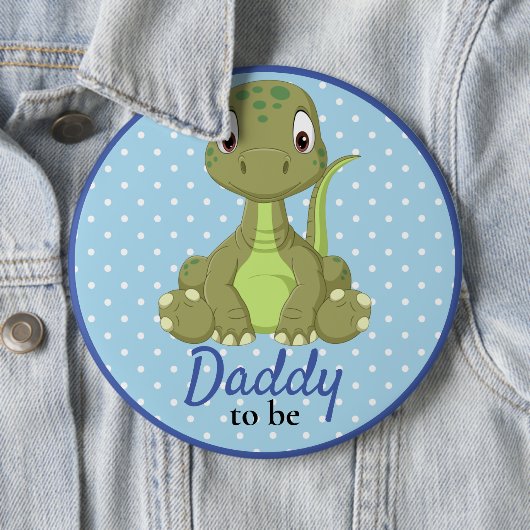 T Rex Dinosaur Daddy Baby Showknopf Button (Beispiel)