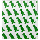 T-Rex-Dinosaur-Design Duschvorhang (Vorderseite)