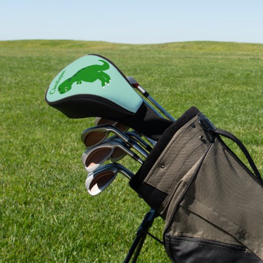T Rex Dinosaur Design Golf Headcover (In SItu)