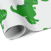 T-Rex-Dinosaur-Design in jeder Hintergrundfarbe Geschenkpapier (Rolleneckpunkt)