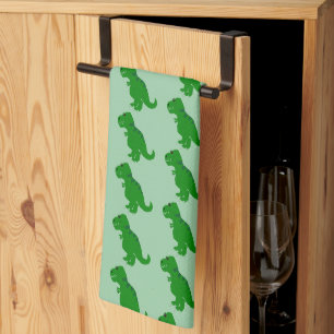 T-Rex-Dinosaur-Design mit beliebigem Hintergrundfa Geschirrtuch