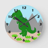 T-Rex Dinosaur Design Runde Wanduhr (Vorderseite)
