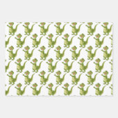 T-Rex Dinosaur Design Wrapping Paper Sheets Geschenkpapier Set (Vorderseite 2)