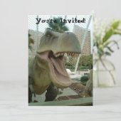 T-Rex Dinosaur Einladung (Stehend Vorderseite)