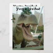 T-Rex Dinosaur Einladung (Vorne/Hinten)