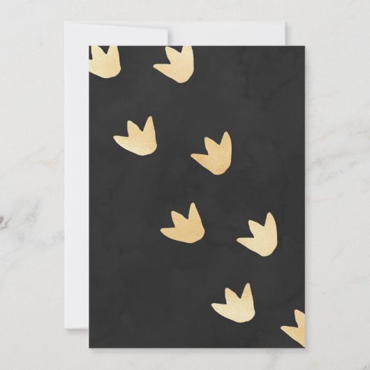 T-Rex Dinosaur Einladung zum Geburtstag (Rückseite)