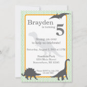 T-Rex Dinosaur Einladung zum Geburtstag (Vorderseite)