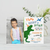 T-Rex Dinosaur Einladungen zum Geburtstag (Stehend Vorderseite)