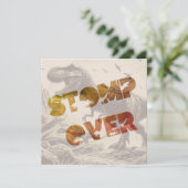 T-rex Dinosaur Einladungskarte (Stehend Vorderseite)